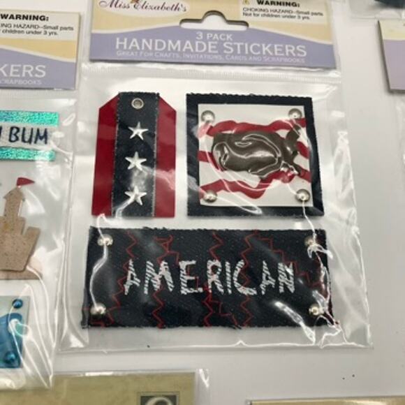 Set of 16 Miss Elizabeth's Handmade & Crystal Stickers Scrap Booking Packets - Picture 7 of 16